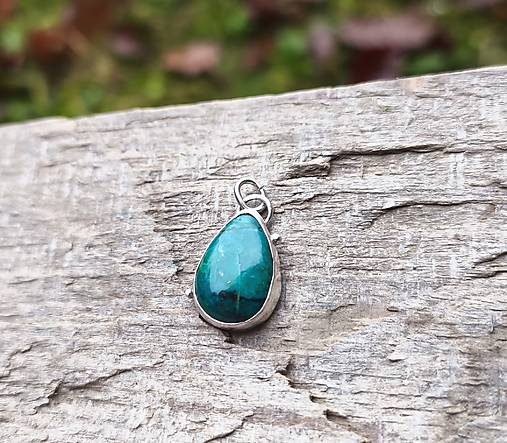 Strieborný Prívesok s Chryzokolom