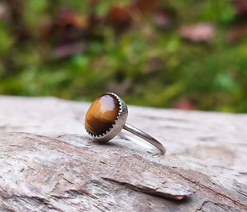 Strieborný Prsteň s Tigrím okom