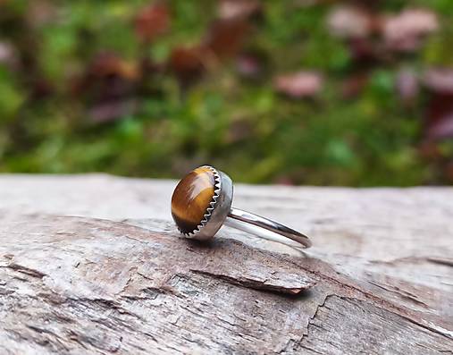 Strieborný Prsteň s Tigrím okom