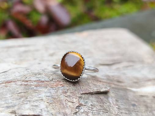 Strieborný Prsteň s Tigrím okom