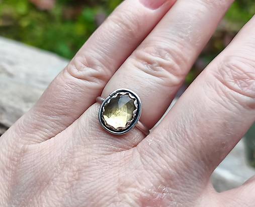 Strieborný Prsteň s Citrínom