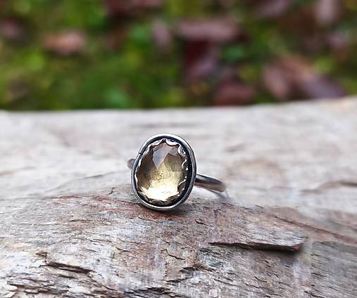 Strieborný Prsteň s Citrínom