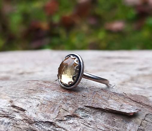 Strieborný Prsteň s Citrínom