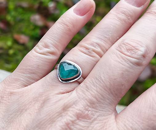 Strieborný Prsteň s Turmalínom