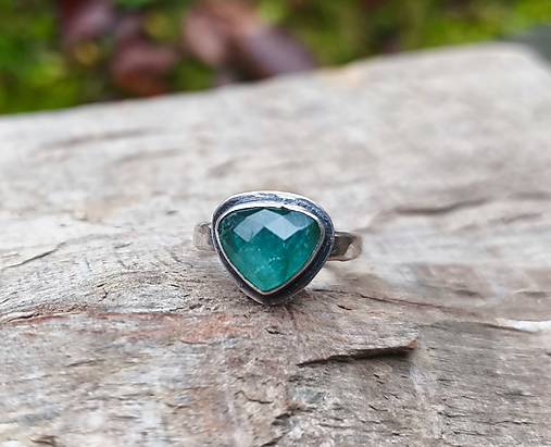 Strieborný Prsteň s Turmalínom
