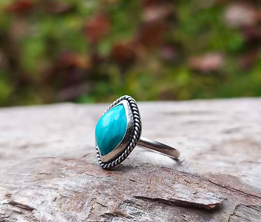 Strieborný Prsteň s Tyrkysom