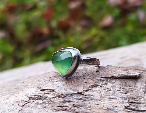 Strieborný Prsteň so Serpentinitom