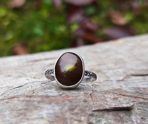 Strieborný Prsteň s Ohnivým Achátom