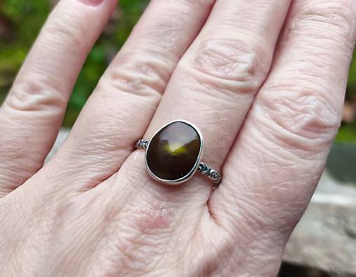 Strieborný Prsteň s Ohnivým Achátom