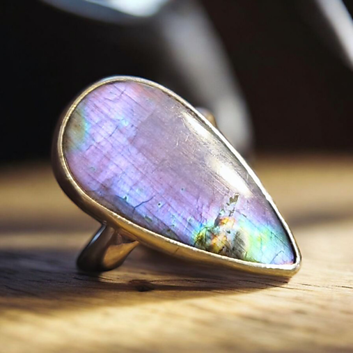 Strieborný Prsteň s Labradoritom