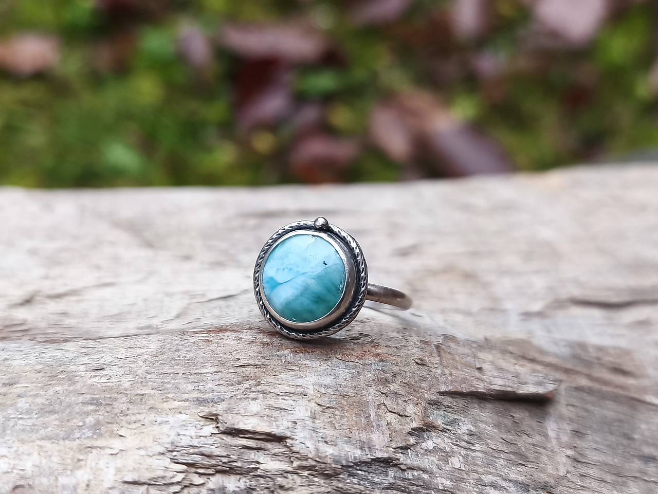 Strieborný Prsteň s Larimarom