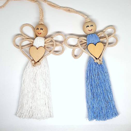 Macramé anjelik (biela)