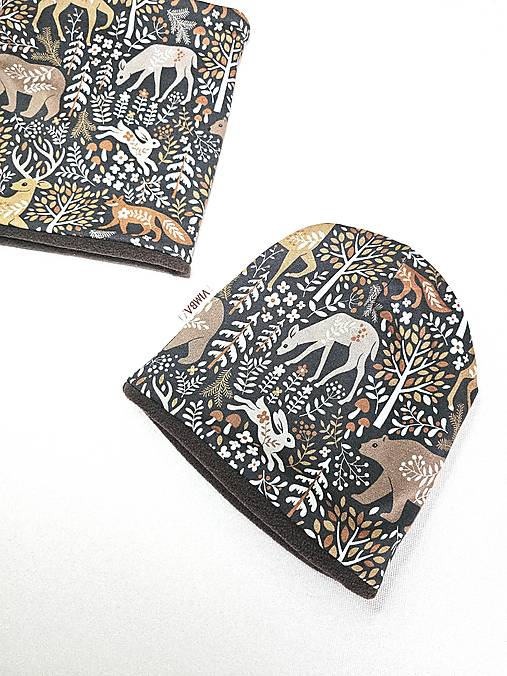 Čiapka/nákrčník na zimu "na čistinke"