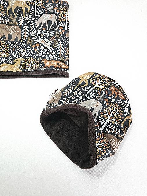 Čiapka/nákrčník na zimu "na čistinke"