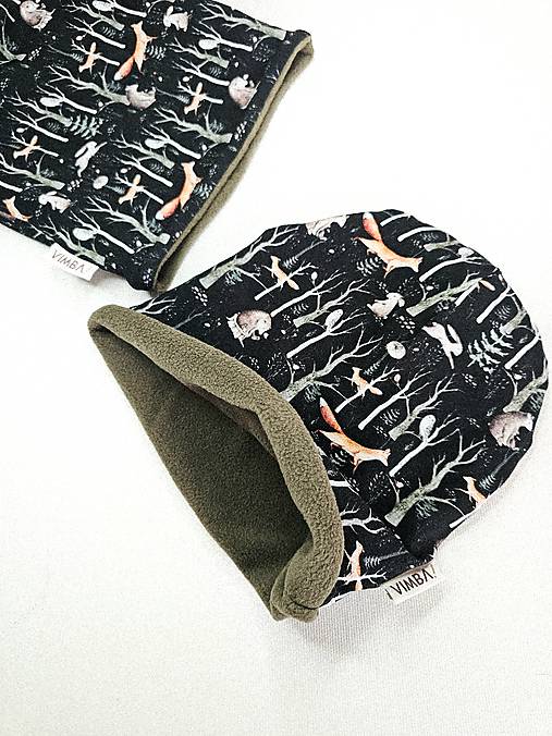 Čiapka/nákrčník na zimu "horou hlbokou"