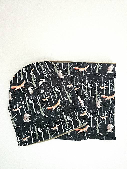 Čiapka/nákrčník na zimu "horou hlbokou"