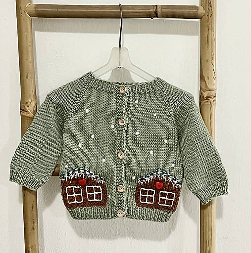 Detské oblečenie - Detský sveter s domčekom - 17963362_