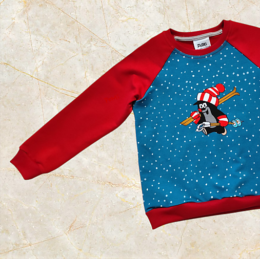 Detské oblečenie - Mikinka krtko lyžiar - 17962346_