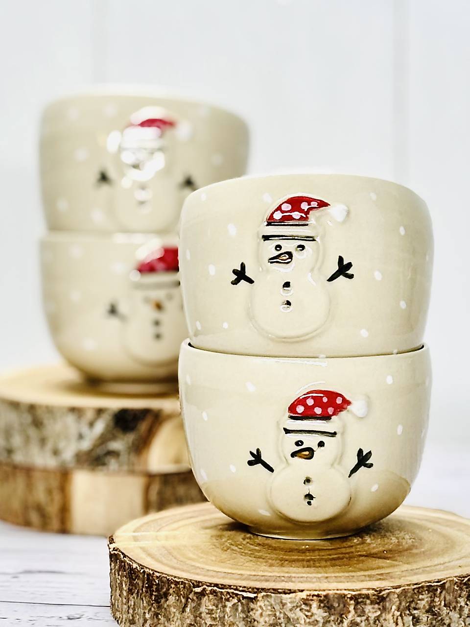 Snehuliačik - pohárik cappuccino (200ml, bez uška)