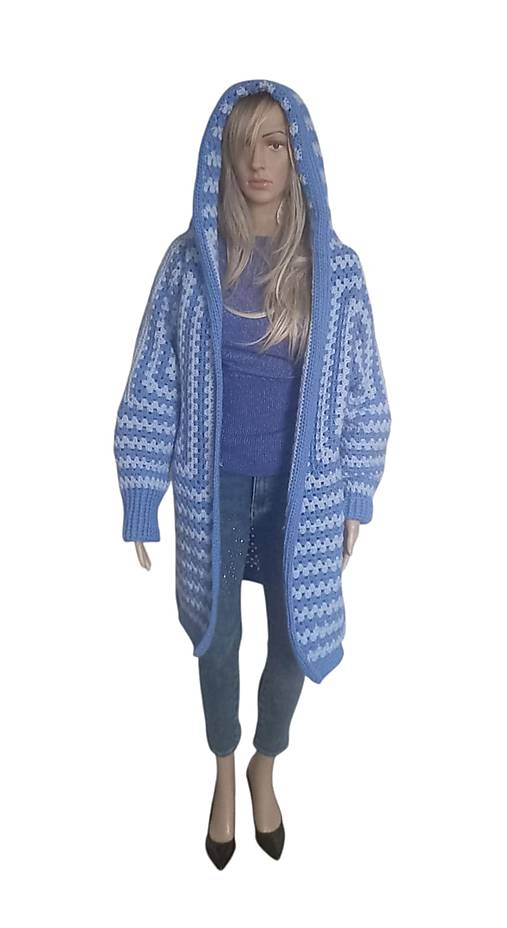 ✨ Háčkovaný kardigán s kapucňou ✨