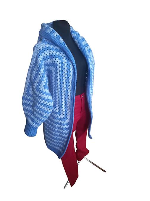 ✨ Háčkovaný kardigán s kapucňou ✨