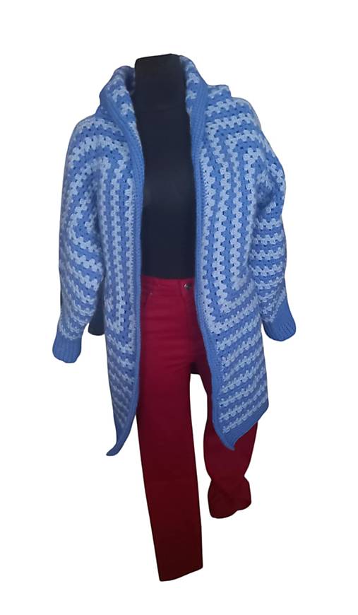 ✨ Háčkovaný kardigán s kapucňou ✨