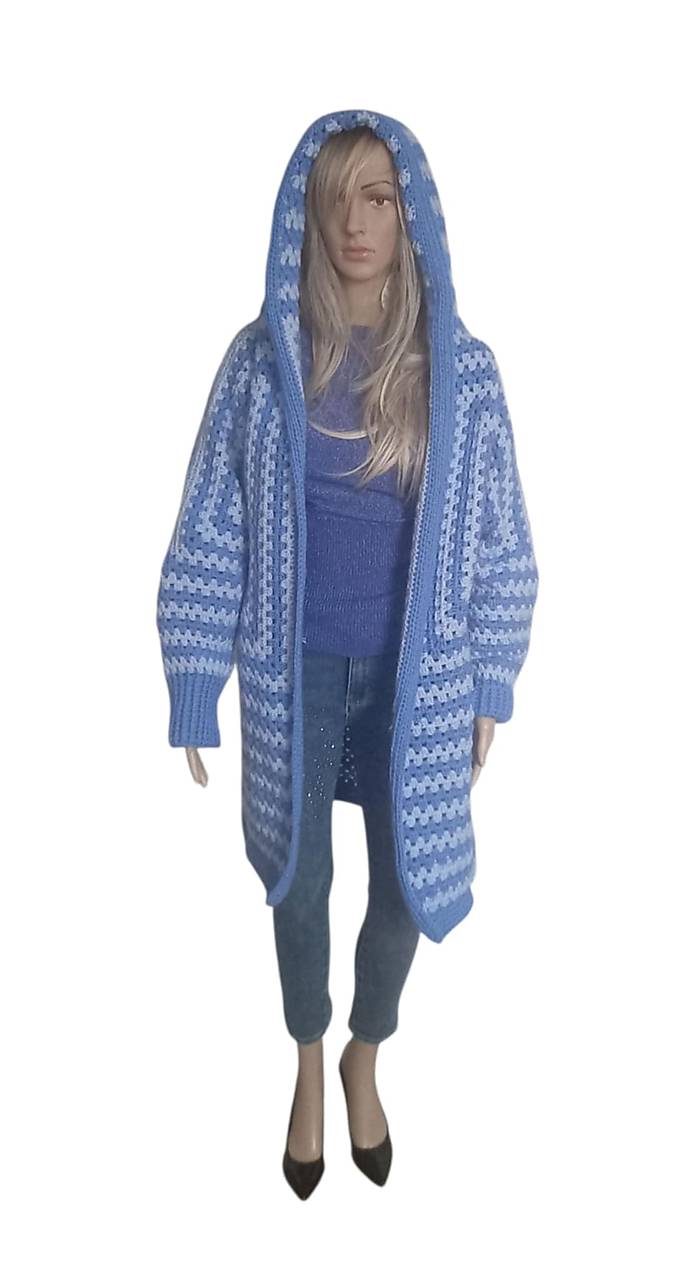 ✨ Háčkovaný kardigán s kapucňou ✨