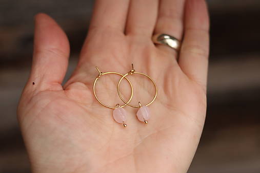 Náušnice kruhy ruženín