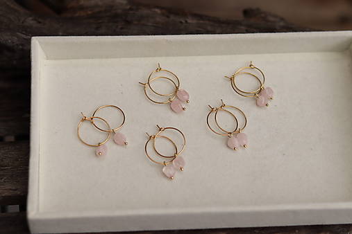 Náušnice kruhy ruženín