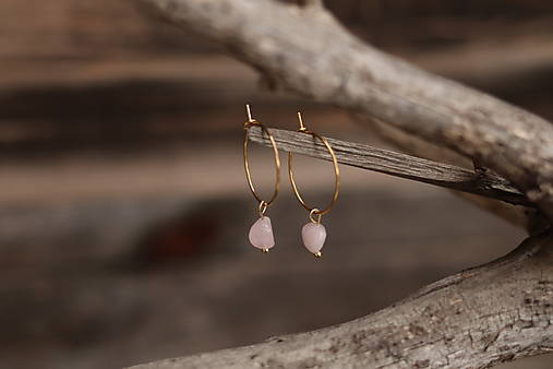 Náušnice kruhy ruženín