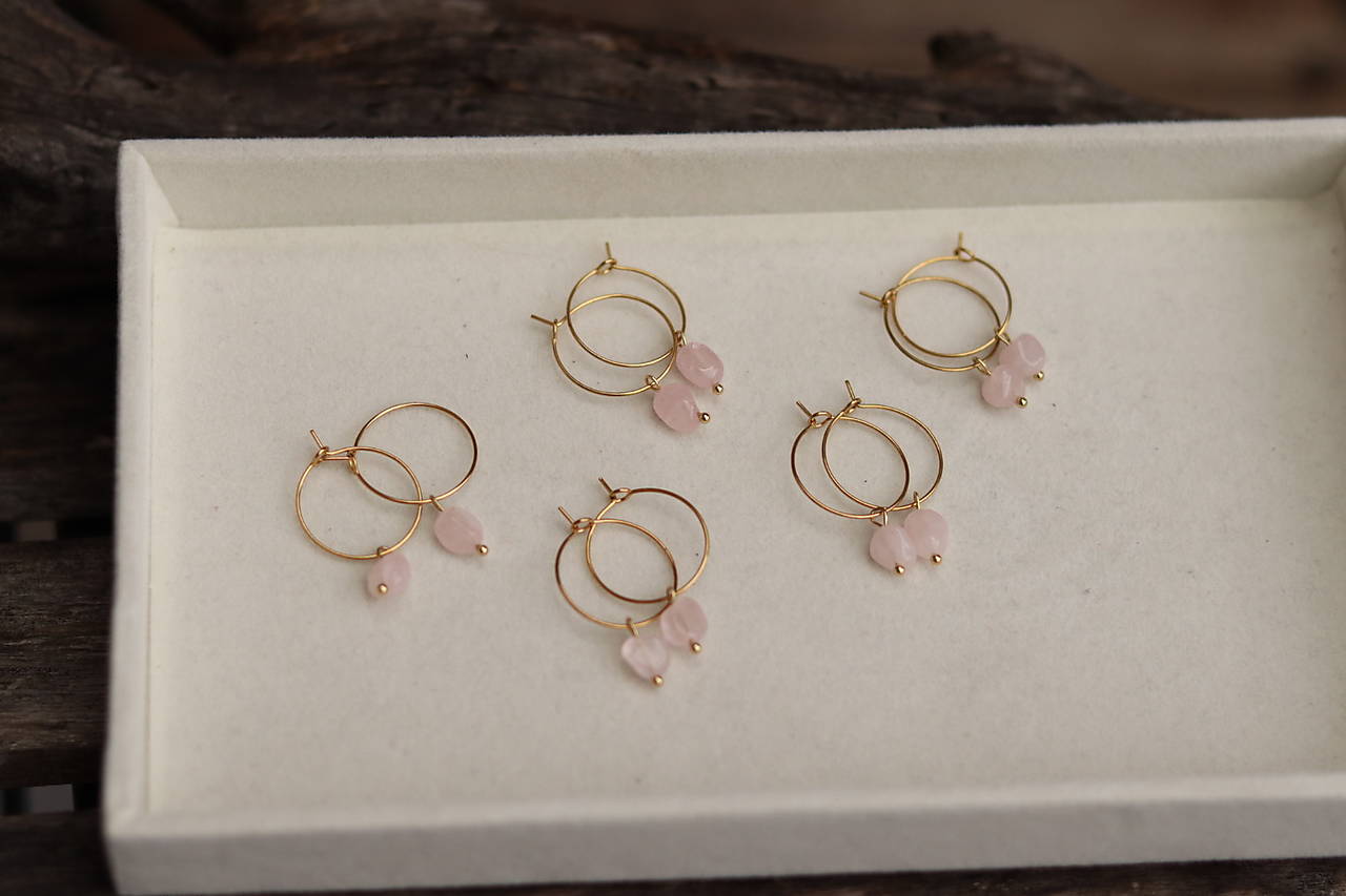 Náušnice kruhy ruženín