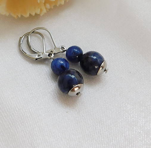 Náušnice - Sodalit - 17967689_