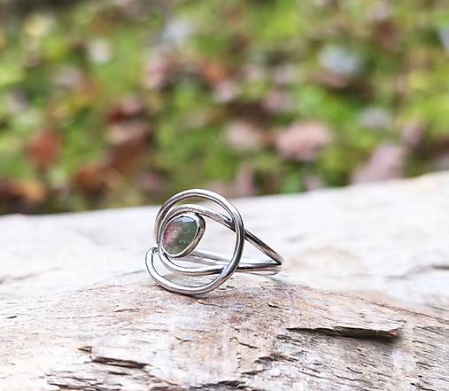 Strieborný Prsteň s melónovým Turmalínom