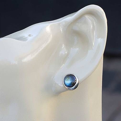 Náušnice - Náušnice zo striebra - Labradorky - 17964746_