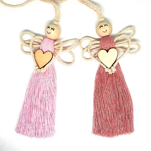 Macramé anjelik (biela)