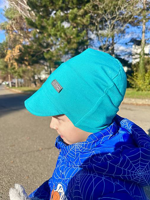 Detské čiapky - Čiapka si šiltom malé logo - 17965527_