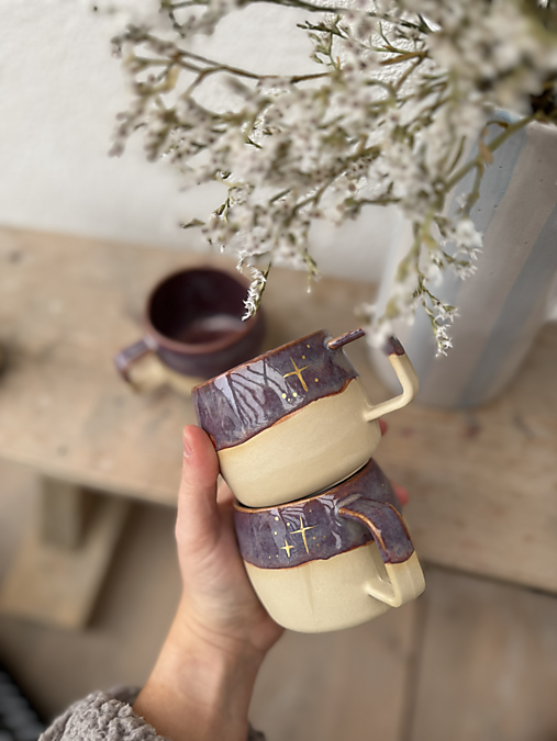 Nádoby - Šálka Jesenný západ slnka - 17965701_