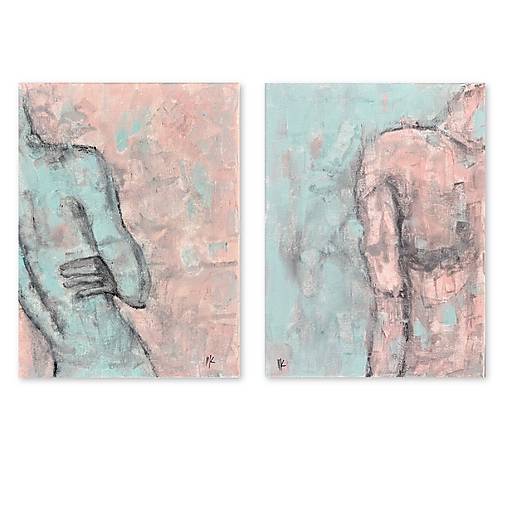 Obrazy - Telo a ticho, diptych, originál - 17965406_