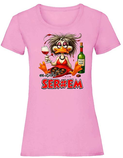 Topy, tričká, tielka - Ser#em na všetko (Ružová) - 17967003_