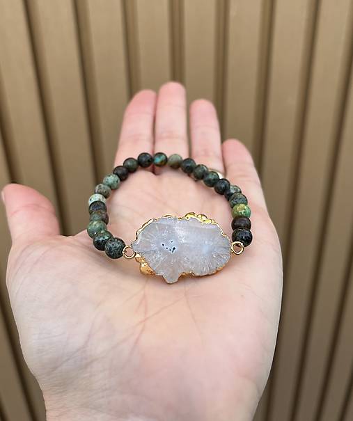 Náramok s achátovou drúzou