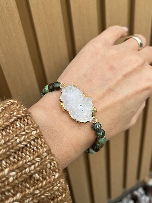 Náramok s achátovou drúzou