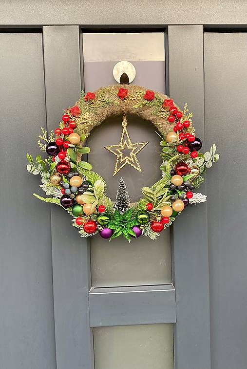AKCIA Vianočný veniec na dvere vianočná dekorácia