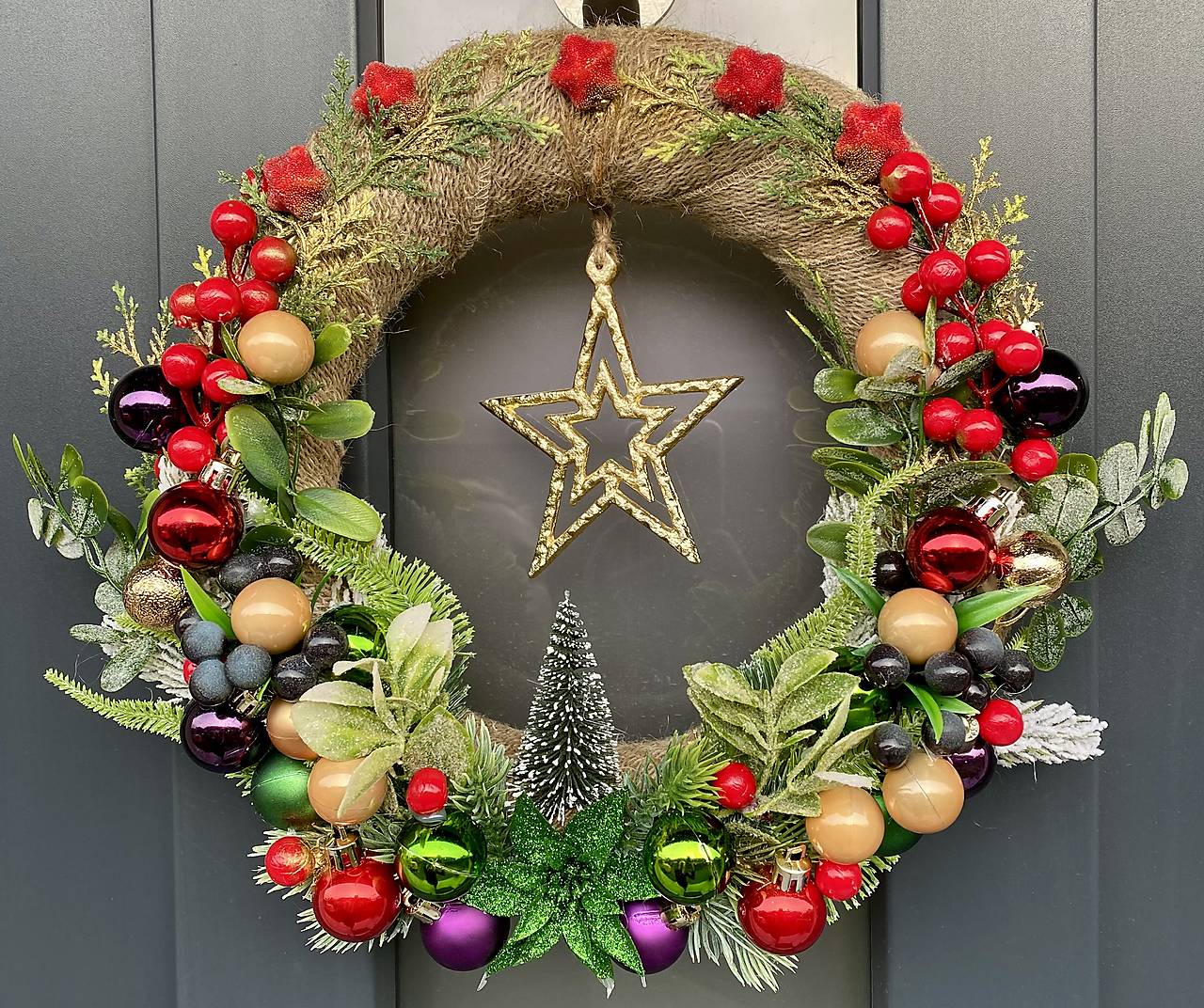 AKCIA Vianočný veniec na dvere vianočná dekorácia