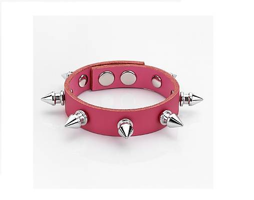 Náramky - Kožený náramek s hroty - 17964955_