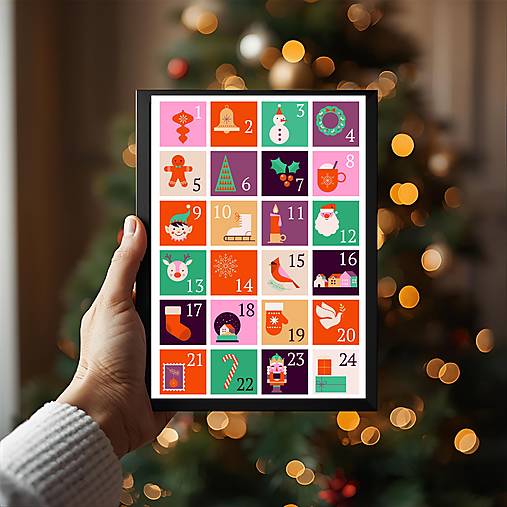 Papiernictvo - Adventné čísla na adventný kalendár PDF - 17965138_