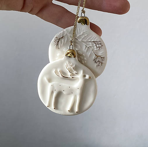 Dekorácie - Porcelánove ozdoby na stromček. - 17967685_