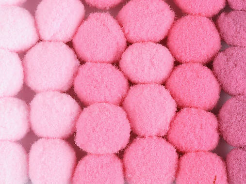 - 50% bambuľky (pom-poms), mix farieb, Ø20 mm, pôvod.cena 2,50€ (ružové)