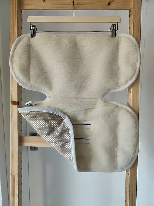 Detský textil - Zmenšujúca vložka XL Vlnienka proti poteniu do autosedačky Nuna Prym 100% Merino top super wash Bavlna Bodka - 17970029_