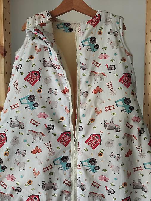 Detský textil - VLNIENKA Spací vak pre deti a bábätká 100% MERINO Top XS/S/M/L/XL/XXL Farma - 17971429_