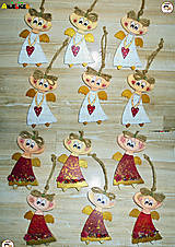 Dekorácie - Anjelik - na zavesenie Vianočný - 17971723_